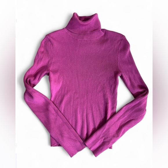 Divided Sweaters - Pink Long Sleeve Turtleneck